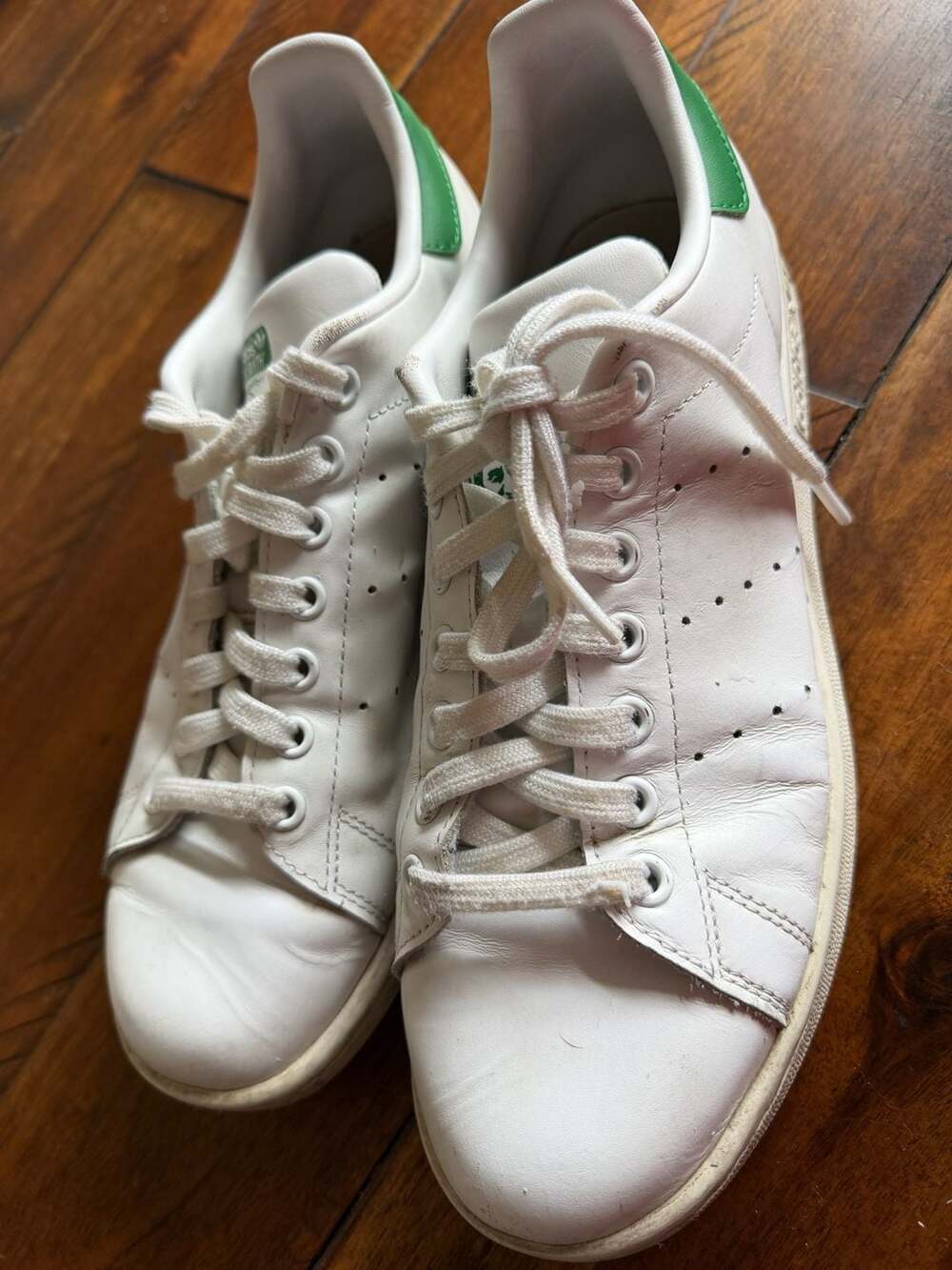 Adidas Stan Smith White Green Sneakers Size 9